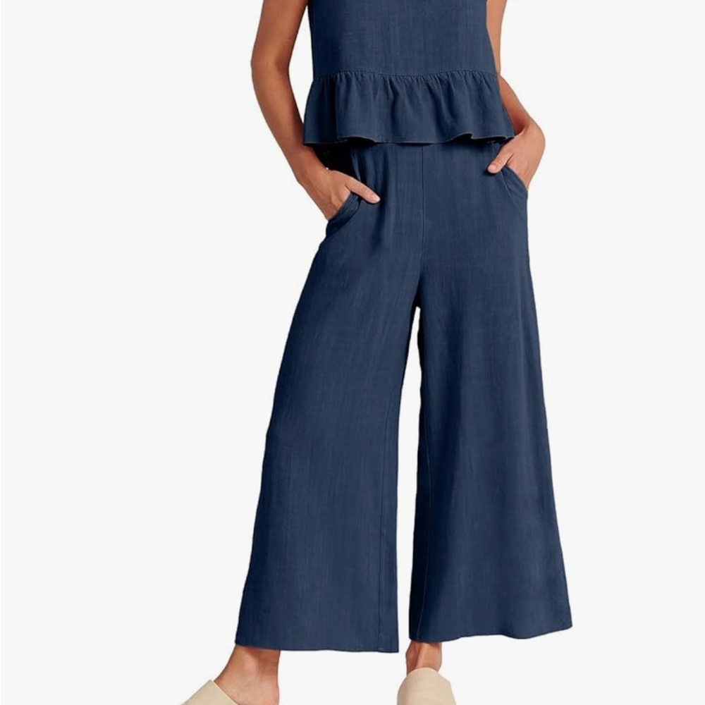 Chic Navy Wide Leg Jumpsuit